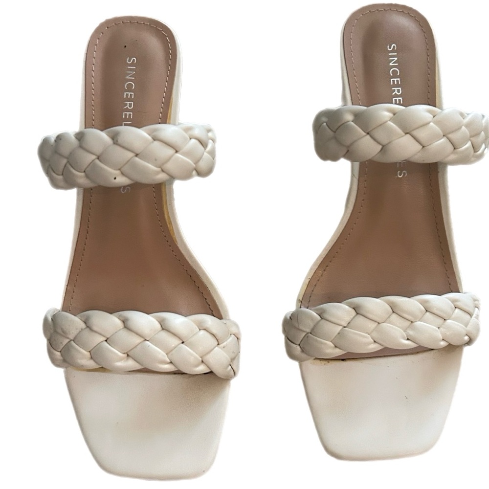 Sincerely Jules Cream Braided Sandals